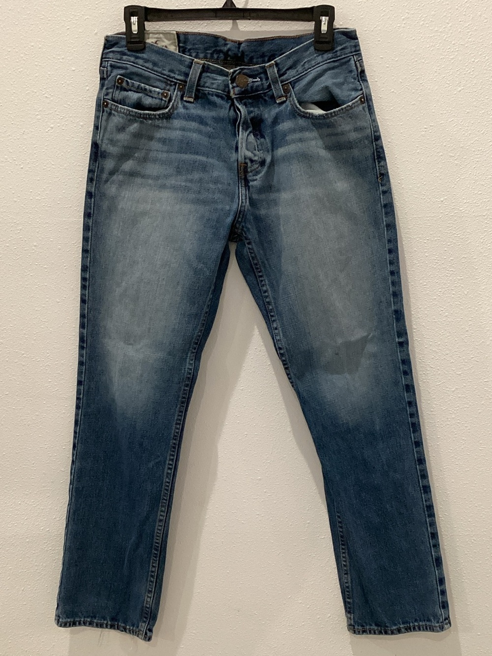 Hollister Slim Straight Men's Denim Jeans in Faded Blue